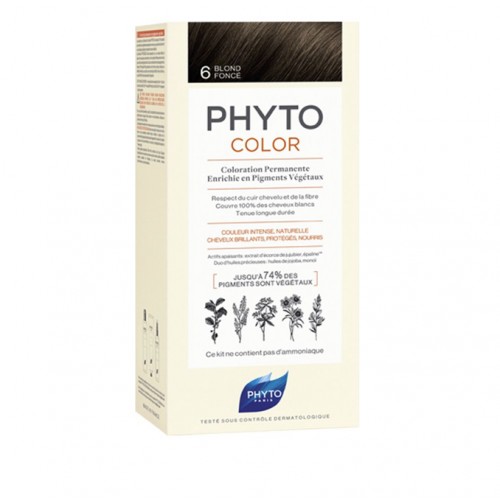 Phyto - Phytocolor 6 Rubio oscuro 50% segunda unidad - Farmacia Sarasketa