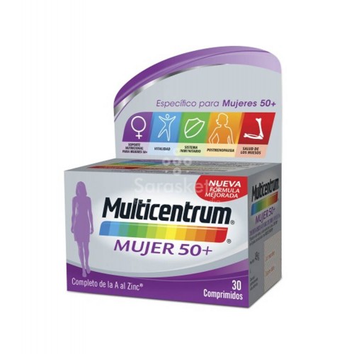 Pfizer - Multicentrum Mujer 50+ 30comp - Farmacia Sarasketa
