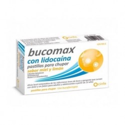 Cinfa - Bucomax lidocaína pastillas sabor miel y limón 24und - Farmacia Sarasketa