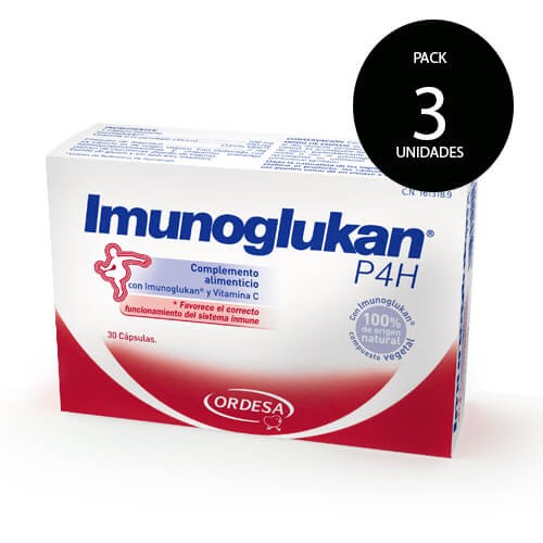 Ordesa - Imunoglukan pack P4H pack 3 x 30cap - Farmacia Sarasketa