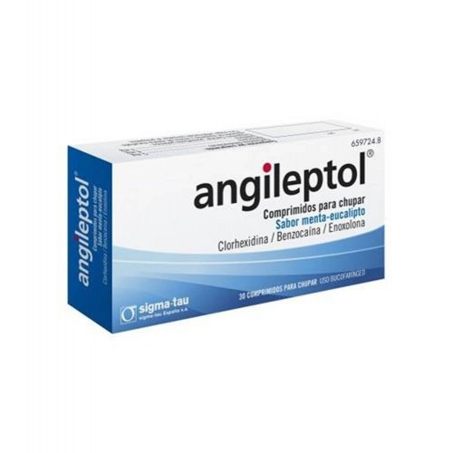 Alfasigma - Angileptol 30 comprimidos sabor menta-eucalipto - Farmacia Sarasketa