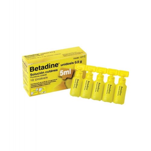 Mylan - Betadine 100mg/ml 10 unidosis de 5ml - Farmacia Sarasketa