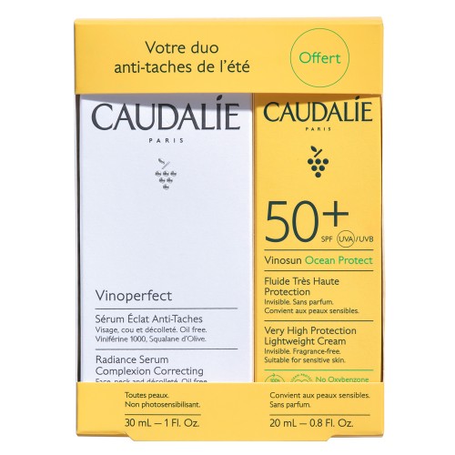 Caudalie - Cofre Vinoperfect Duo Caudalie Serum Antimanchas + Solar Spf50 de regalo - Farmacia Sarasketa