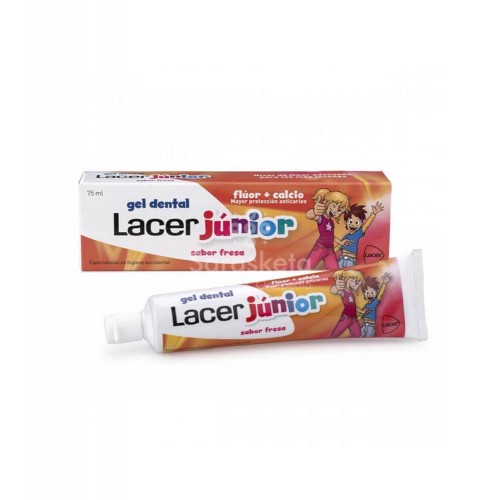 Lacer - Lacer junior Gel dental 6-12 años 75ml sabor fresa - Farmacia Sarasketa