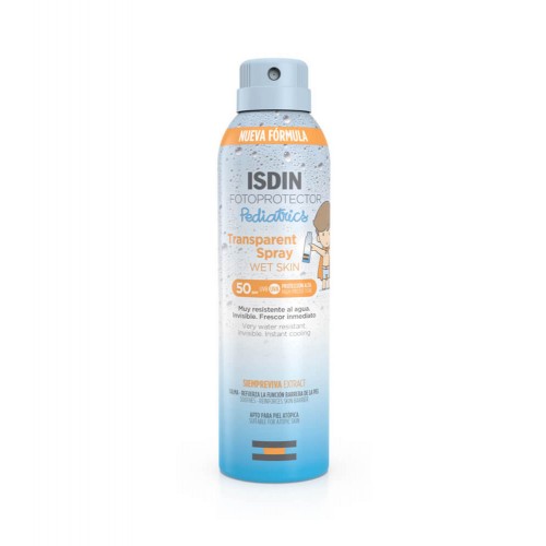 Isdin - Isdin Transparent Spray Wet Skin Pediatrics SPF50 - Farmacia Sarasketa