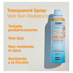 Isdin - Isdin Transparent Spray Wet Skin Pediatrics SPF50 - Farmacia Sarasketa